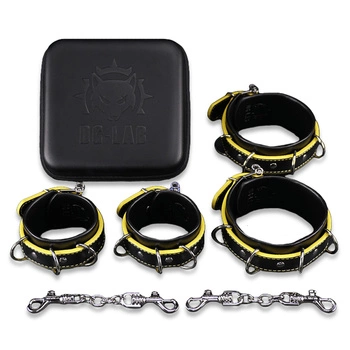 Zestaw do krępowania Hunter Restraints Set Black/Yellow Dungeon Lab