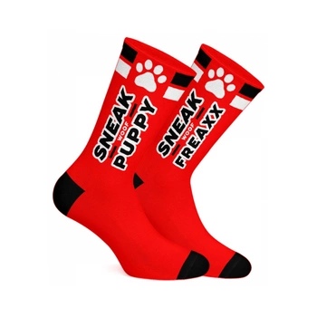 Skarpetki SneakFreaxx Woof Puppy Socks Red
