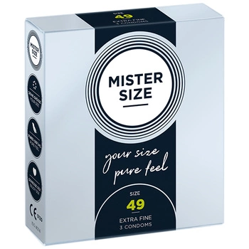 Condoms 49 Mm 3 Pieces Mister.Size