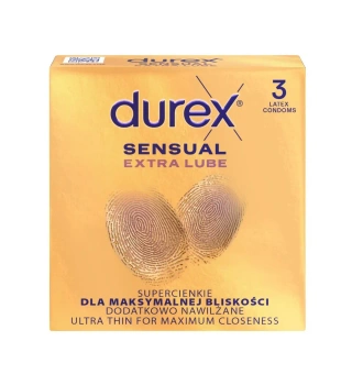 Prezerwatywy Sensual Extra Lube 3 Szt Durex