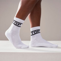 Crew Socks Top 2-Pack White 38-41 Mister B