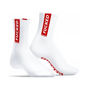Skarpetki SneakXX Stripe Fucked White Socks