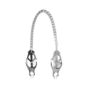 Japanese Clover Nipple Clamps Silver Brutus