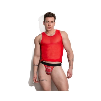 Aspen Mesh Tank Top Red M CellBlock13