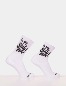 Skarpetki Fun Socks In My Slut Era White-Black L/XL Barcode Berlin