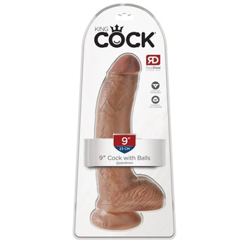 Dildo 23 cm Cock 9 inch w/balls Tan King Cock