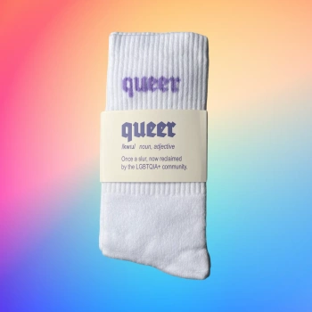 Skarpetki Socks Queer White/ Lilac 42-46 Keller