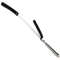 Skórzana szpicruta z metalową rączką The Red Riding Crop - Metal / Leather big 70,5cm