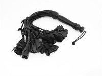 MrB Leather Flogger 18 Tails Wooden Handle