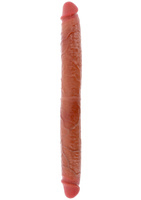 Podwójne dildo ToyJoy Get Real Silicone Foreskin Double Dong 46cm