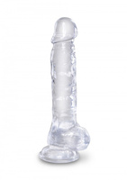 8 Inch Cock With Balls Transparant King Cock