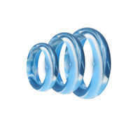 Pierścienie erekcyjne Pack 3 Cockrings Silimix Blue CockzRing