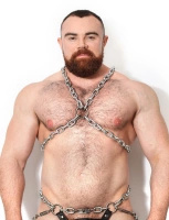 Metalowa Uprząż 99Cm Silver Steel Cross Harness 39" Dark Room