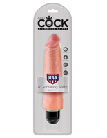 8" Vibrating Stiffy Flesh Realistyczny Wibrator Cielisty 20Cm King Cock 8" Vibrating Stiffy Flesh realistyczny wibrator cielisty 20cm