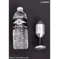 Duży metalowy korek analny z silikonową nóżką Mr-S-Leather The Original WMCBP Large