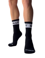 Skarpetki Fetish Half Socks Slut Black-White L/Xl Barcode Berlin