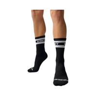 Fetish Half Socks Kinky Black-White L/Xl Barcode Berlin