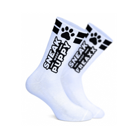 Skarpetki SneakFreaxx Sneak Woof Puppy Socks White-Black
