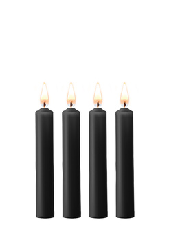 Teasing Wax Candles 4-Pack Black - Чорний набір свічок для BDSM Ouch! by Shots