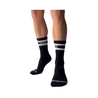Фетиш Напівшкарпетки Vers Чорний-Білий L/Xl Barcode Berlin