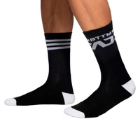 Шкарпетки Fetish AD BTTM Socks Black-White S/M Addicted