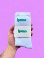 Шкарпетки Homo Socks White/Teal Green 36-41 Keller