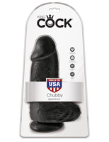 King Cock Chubby Black ділдо з яєчками чорне