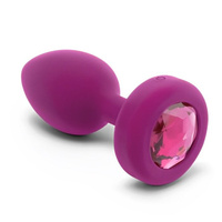 Анальний пробка Vibrating Jewel Plug S/M Fuchsia b-Vibe