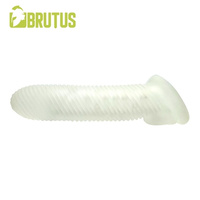 Накладка на пеніс Almighty Ribbed Cock Sheath 18 cm Clear Brutus