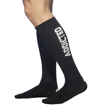 Чоловічі гетри Addicted Fetish Socks Black-White S/M