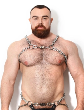 Металева Упряж 99Cm Silver Steel Chest Harness 39" Dark Room