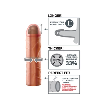 Накладка на пеніс Fantasy X-Tensions Perfect 1" Extension Light Pipedream